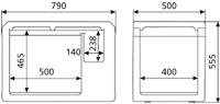 Waeco CF110 coolbox dimensions